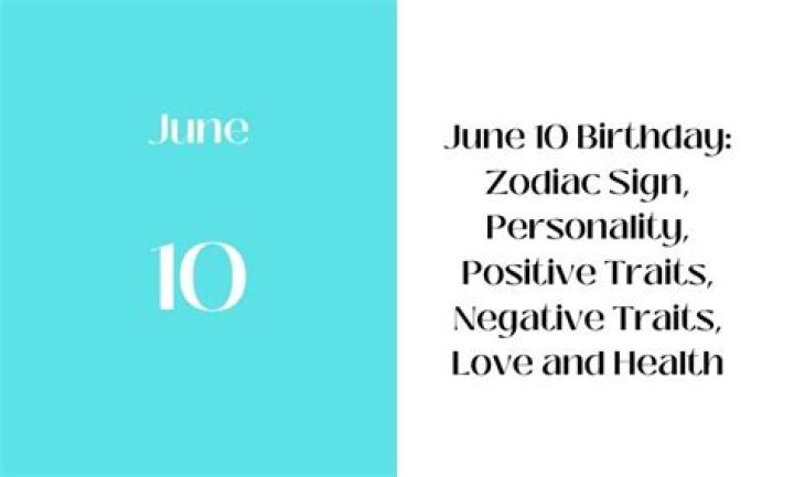 Discover the Zodiac Sign Ruling June 10 Birthdays